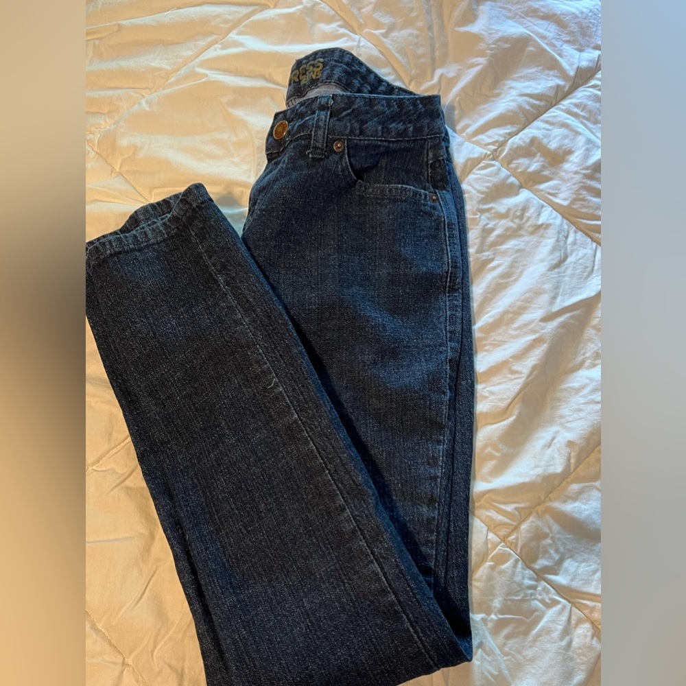 EXPRESS WOMENS JEANS SKINNY MID RISE DARK RINSE SIZE 4